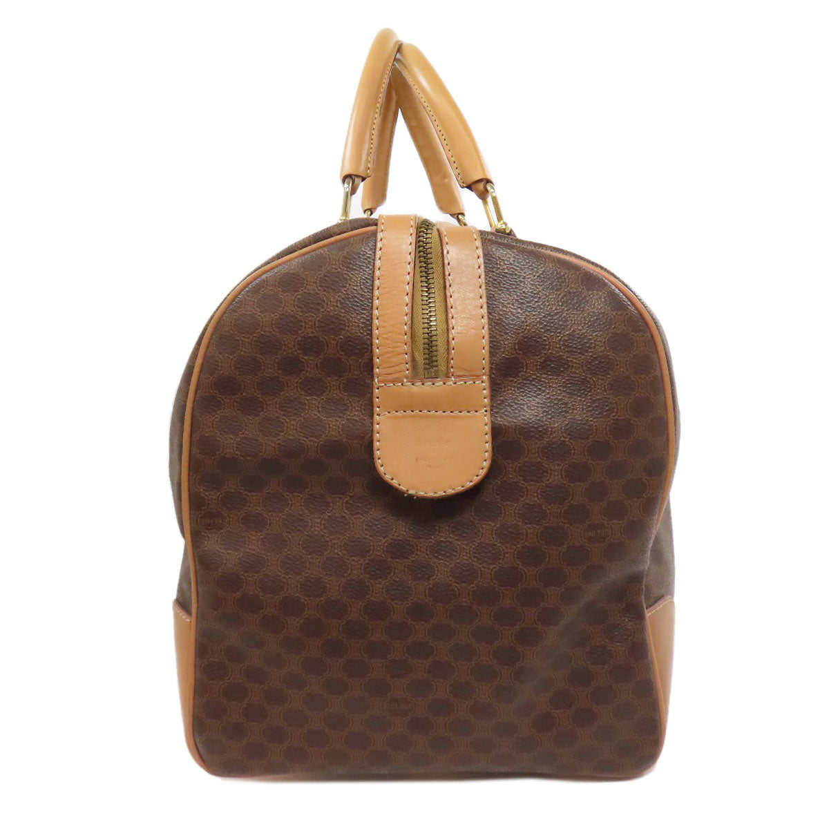 CELINE Boston Duffel bag PVC Brown Macadam Pattern Women