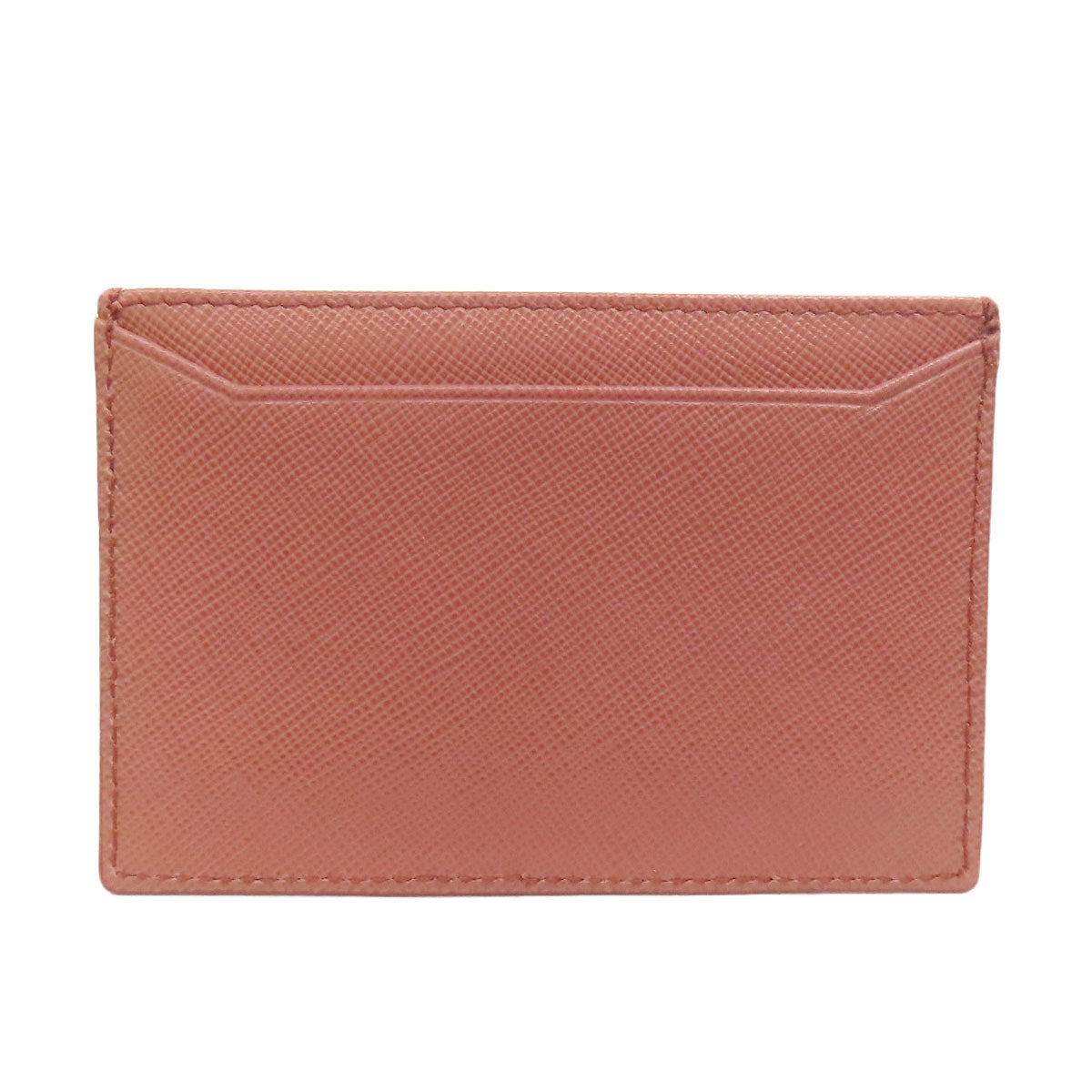PRADA Card Case Safiano pink logo Women