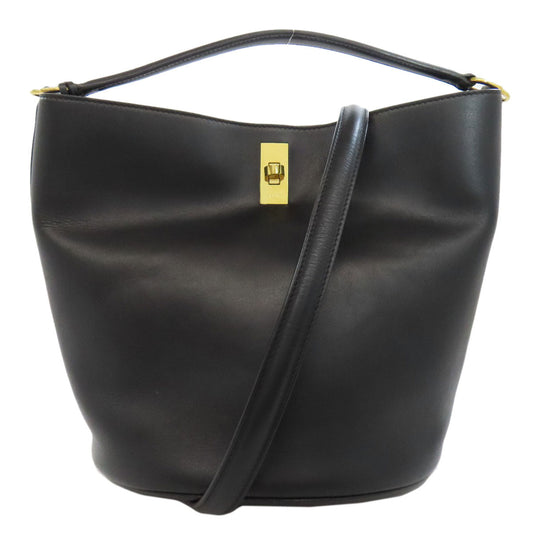 CELINE Handbag leather black 16 2WAY Women