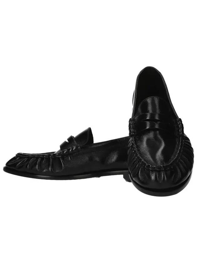 Luxury Saint Laurent Trending 2025 Le Signature Cassandre Logo Plaque Lamb Skin Loafer Black