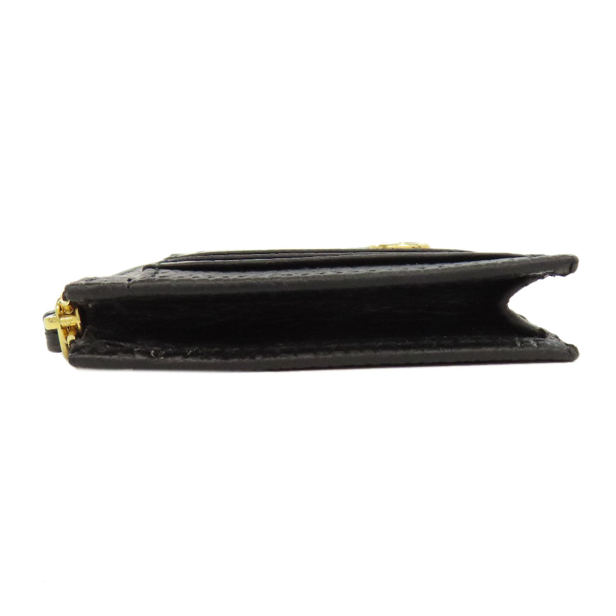 GUCCI Coin case 574804 leather black GG Marmont Double G Women