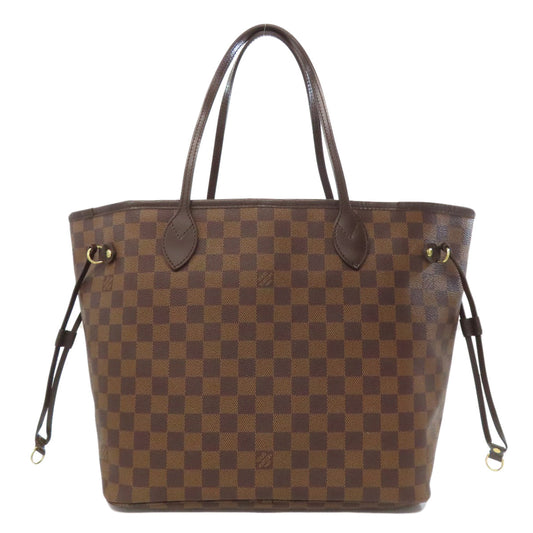 LOUIS VUITTON Tote Bag N51105 Damier canvas Brown Neverfull MM Old