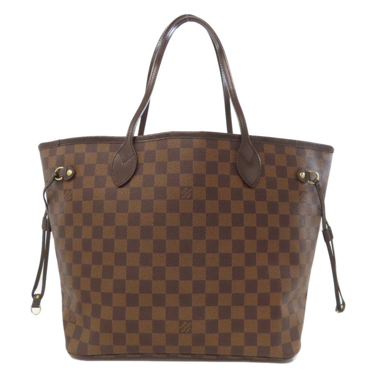 LOUIS VUITTON Tote Bag N51105 Damier canvas Brown Neverfull MM Old