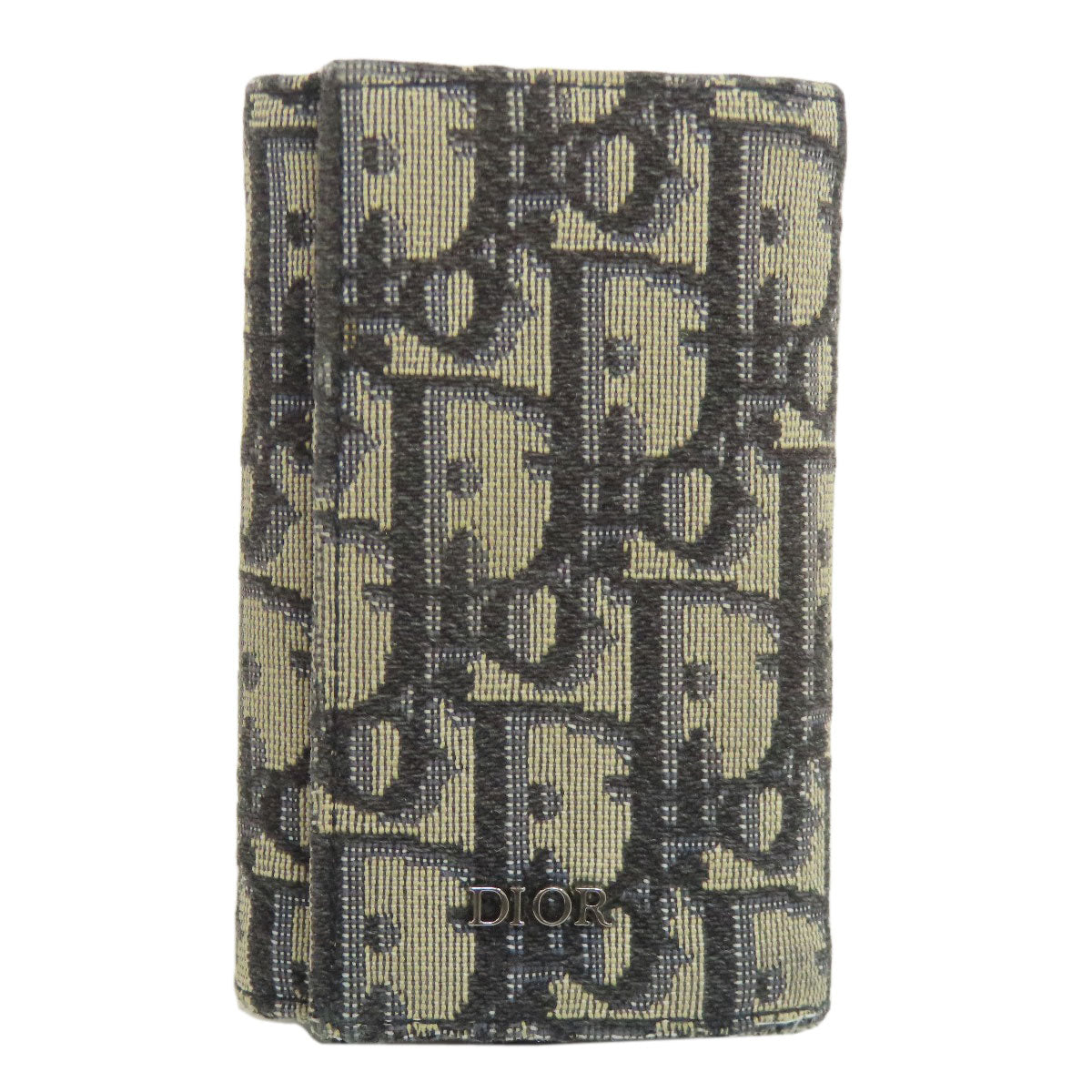Christian Dior Key case Key holder  canvas black Trotter Pattern Women