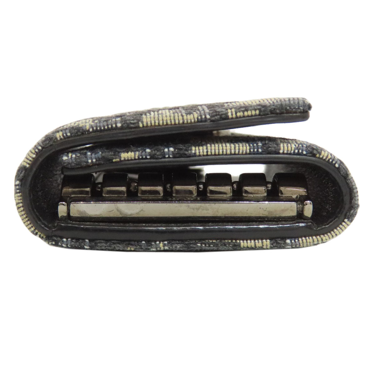 Christian Dior Key case Key holder  canvas black Trotter Pattern Women