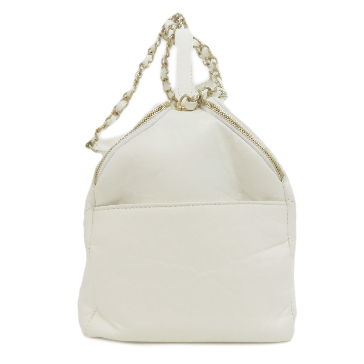 CHANEL Shoulder Bag Calfskin white Matelasse Gold Metal 2WAY Women