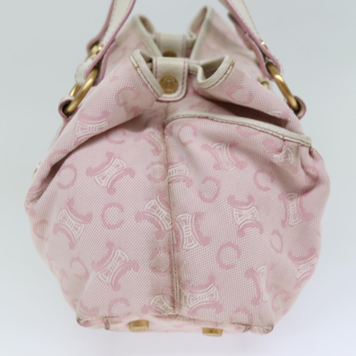 Luxury CELINE C Macadam Canvas Hand Bag Pink  75446