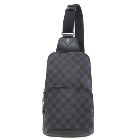 LOUIS VUITTON Sling bag N41719 Damier canvas black Avenue Sling mens