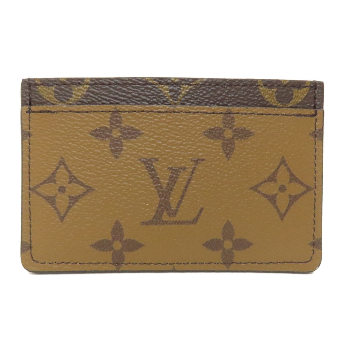 LOUIS VUITTON Card Case M69161 Monogram reverse Brown Porte Cartes�ESimple Women