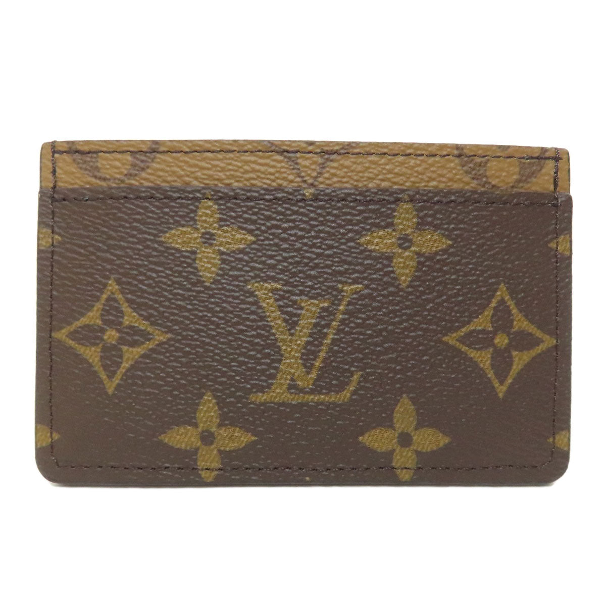 LOUIS VUITTON Card Case M69161 Monogram reverse Brown Porte Cartes�ESimple Women