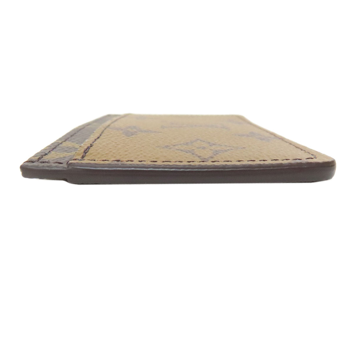 LOUIS VUITTON Card Case M69161 Monogram reverse Brown Porte Cartes�ESimple Women