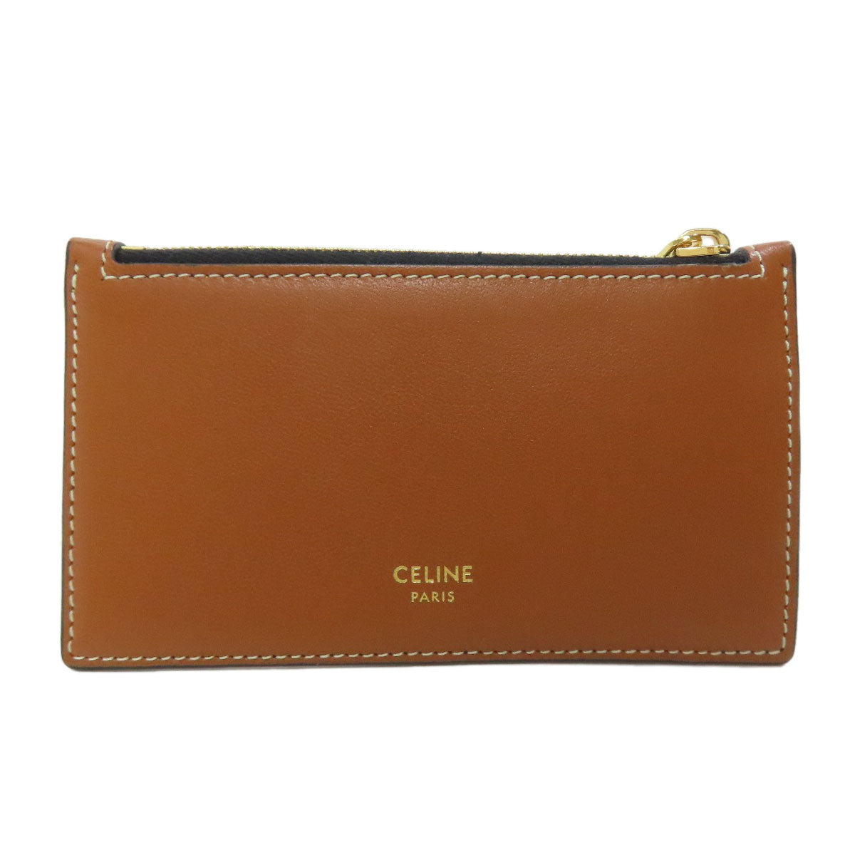 CELINE Coin case PVC black Triomphe mens