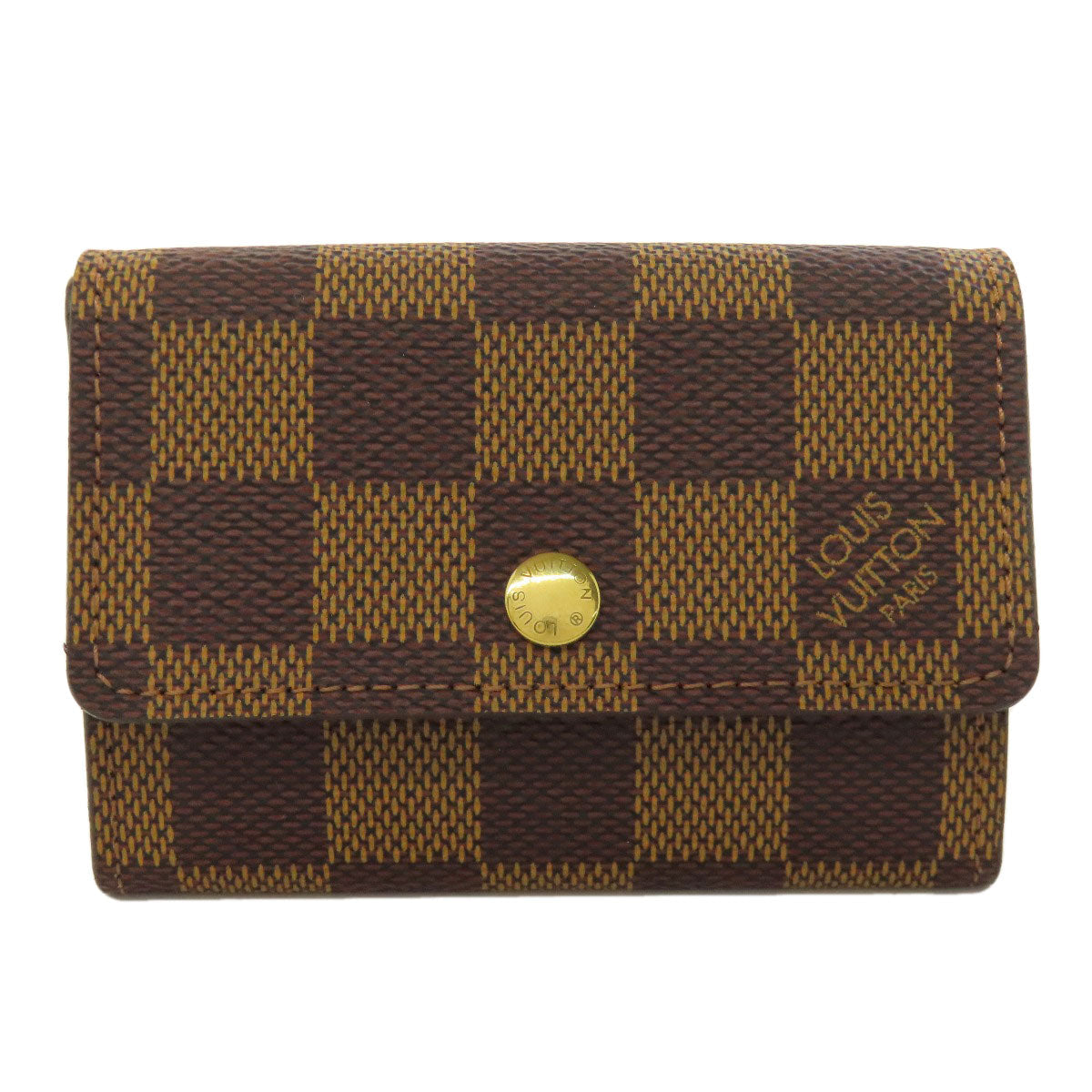 LOUIS VUITTON Coin case M61930 Damier canvas Brown Portonet Plat Women(Unisex)