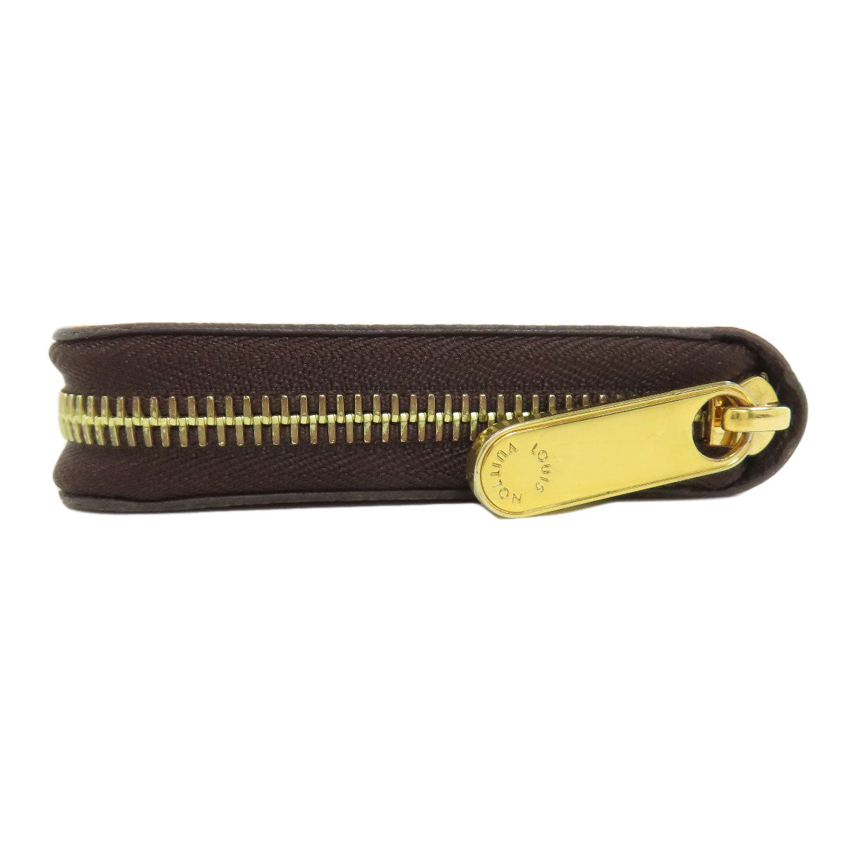 LOUIS VUITTON Long Wallet Purse N41661 Damier canvas Brown Zippy wallet Women