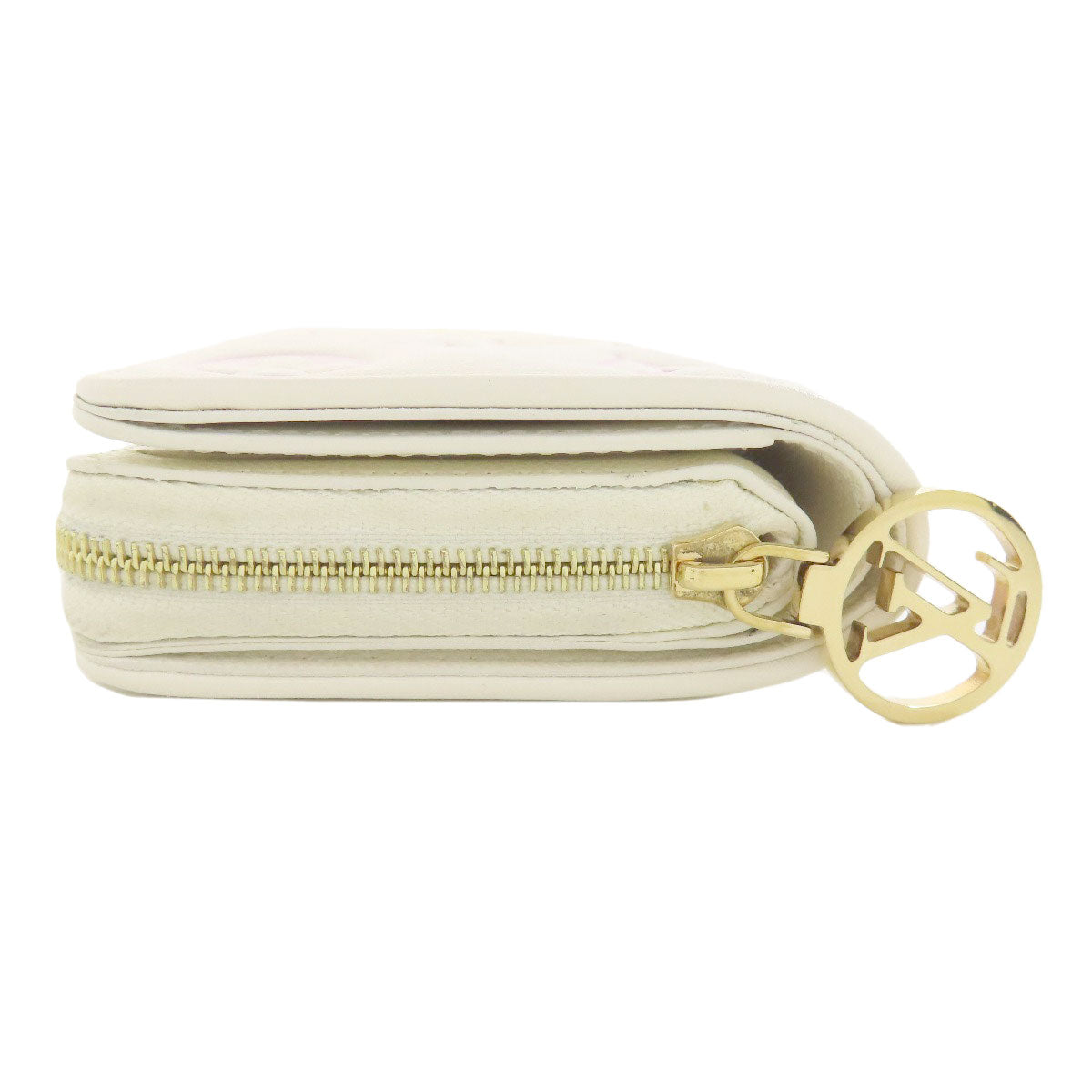 LOUIS VUITTON Bifold Wallet M11909 Calfskin white Portefeuille�ELoup Monogram Flower Women