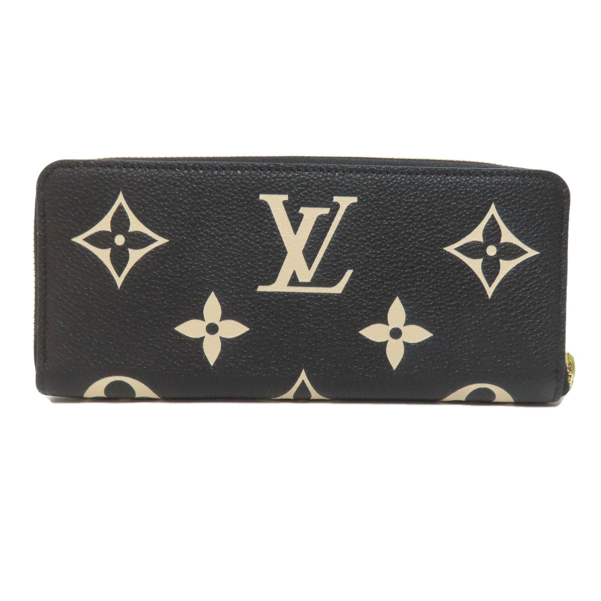 LOUIS VUITTON Long Wallet Purse M82338 Ann Platt black Portefeuille Clemence Women