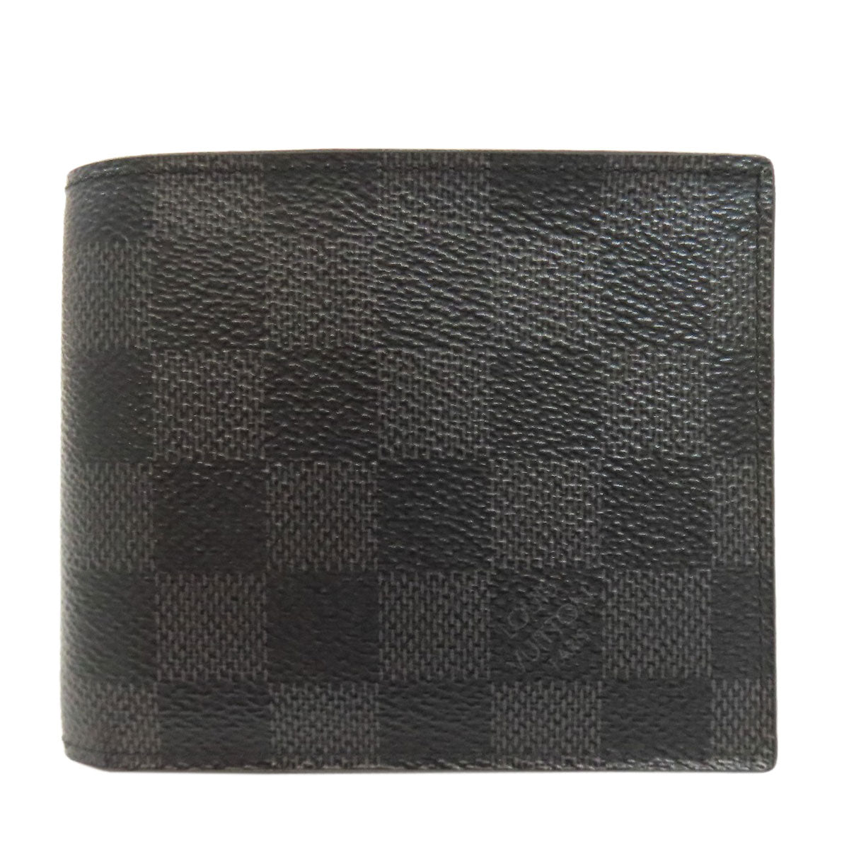 LOUIS VUITTON Bifold Wallet N63336 Damier canvas black Portefeuille�EMarco NM mens
