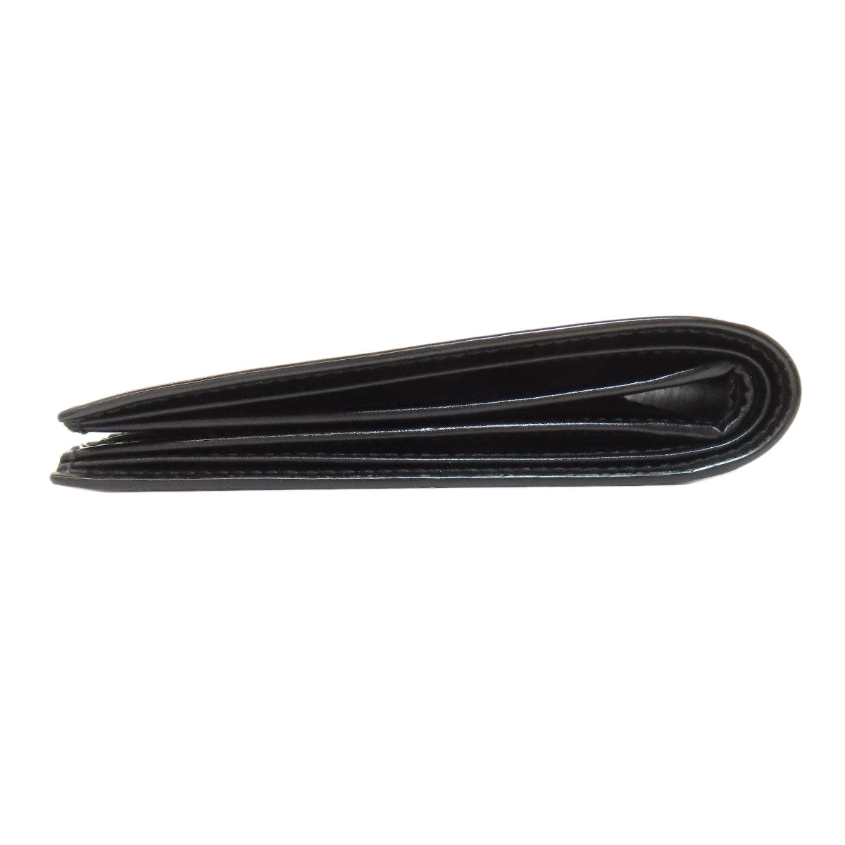 PRADA Bifold Wallet leather black logo mens