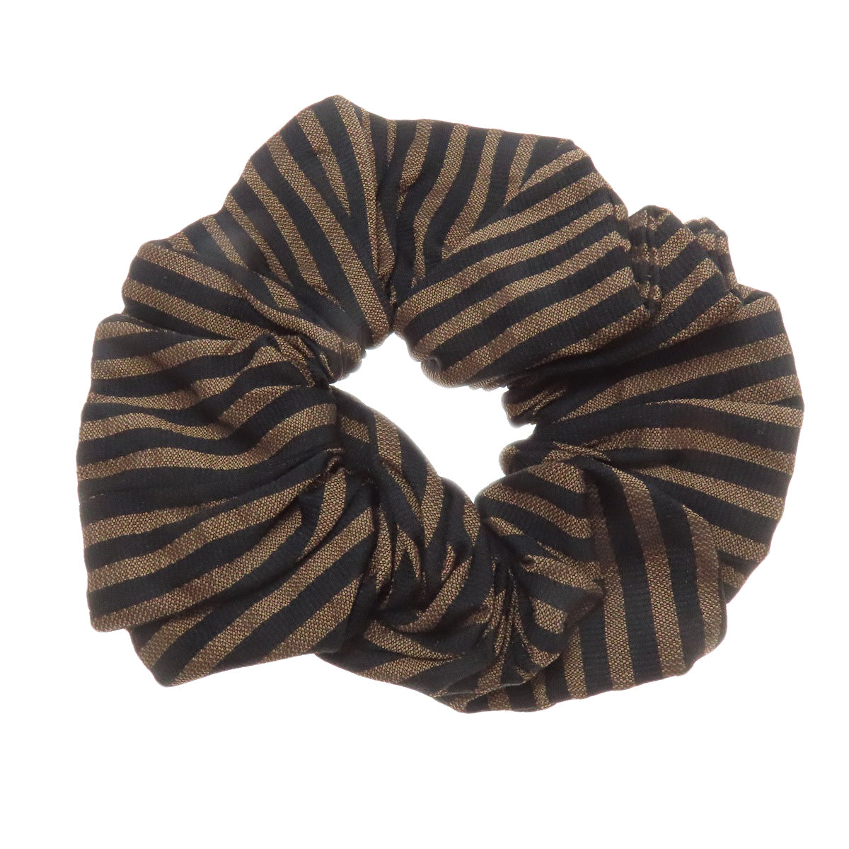 FENDI hair accessory Nylon canvas Brown Scrunchie Pecan Women