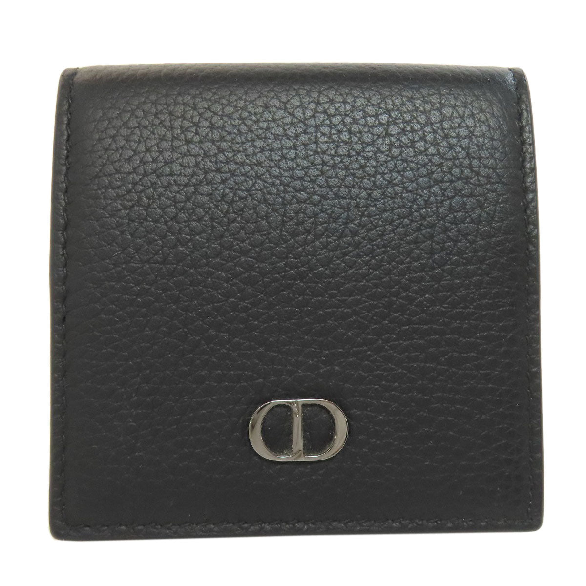 Christian Dior Coin case leather black logo Women(Unisex)