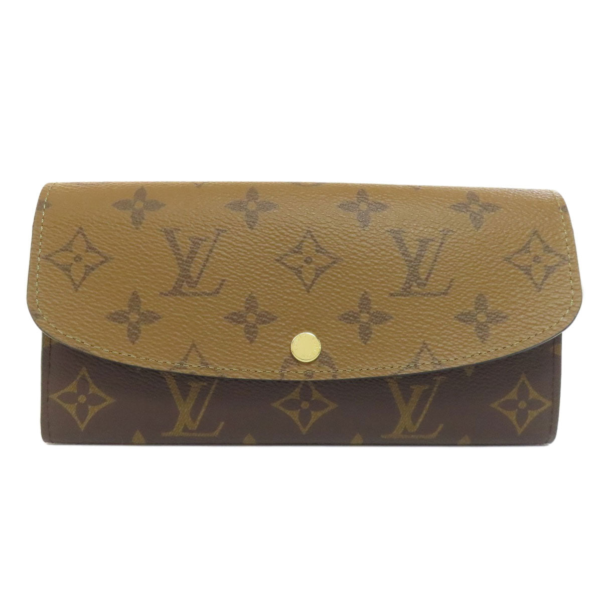 LOUIS VUITTON Long Wallet Purse M82157 Monogram reverse Brown Portefeuille Emily Women