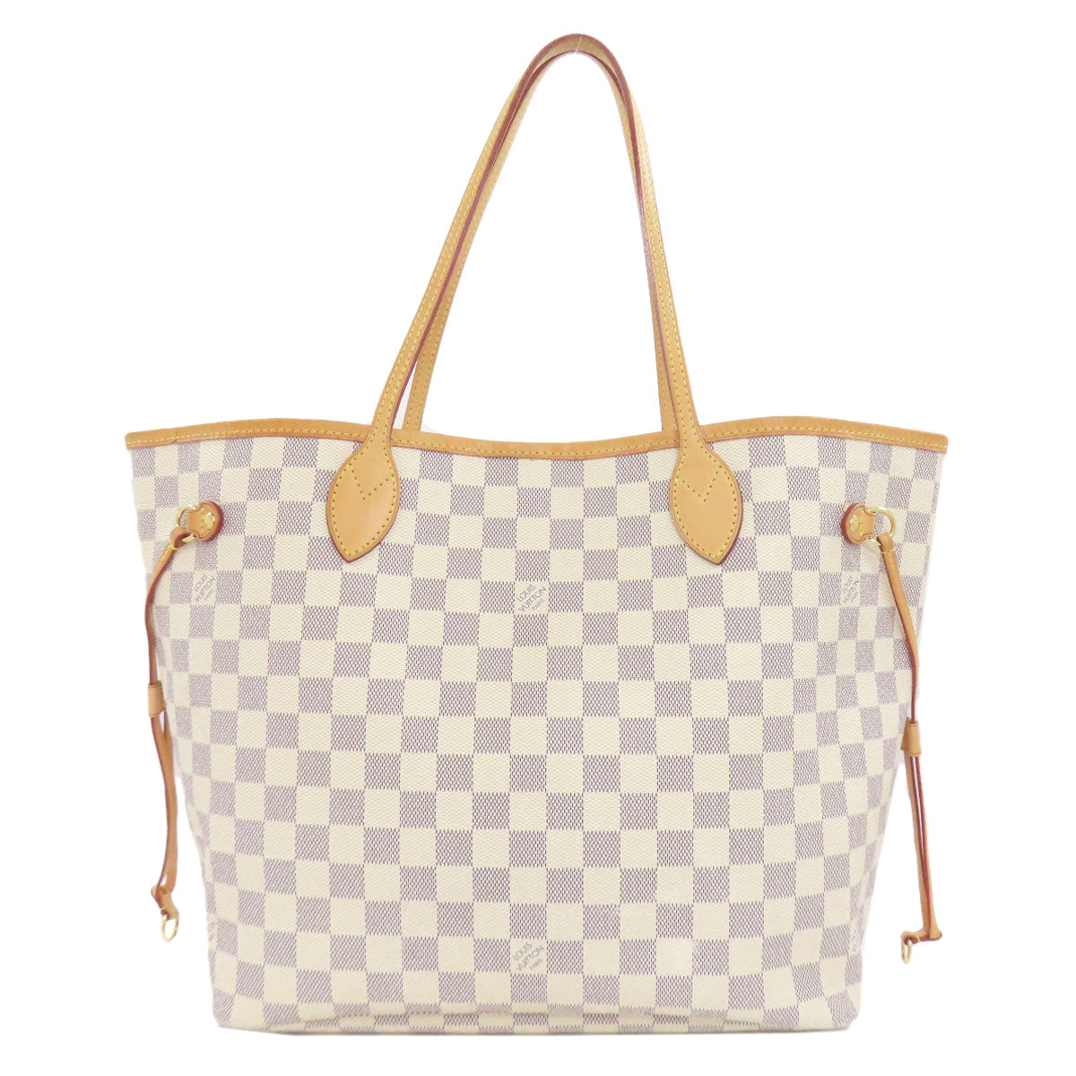 LOUIS VUITTON Tote Bag N51107 Damier canvas white Neverfull MM Old Women