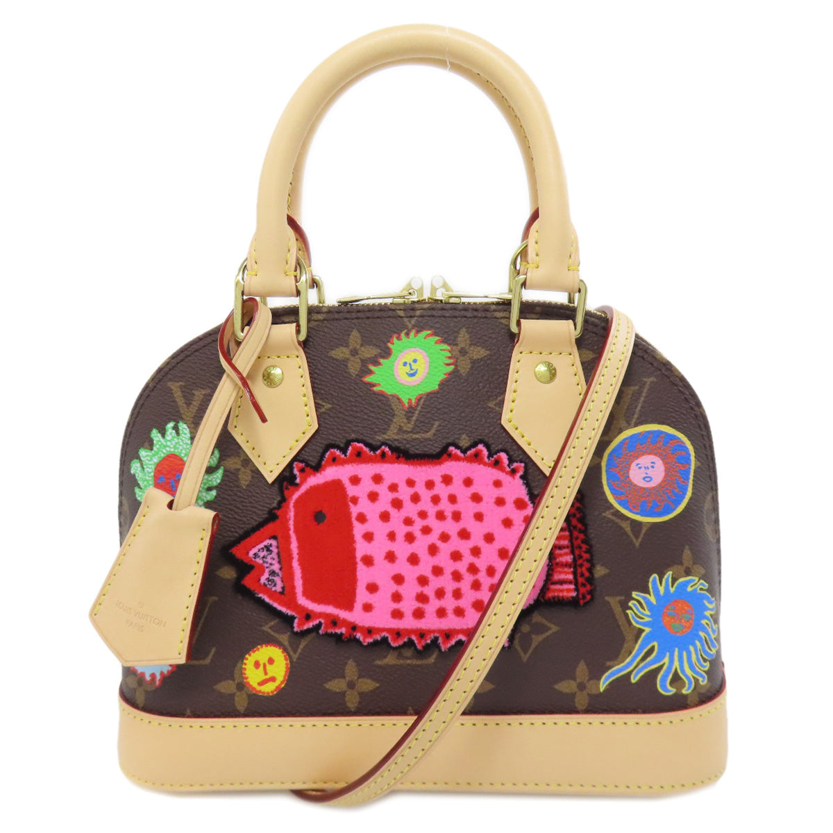 LOUIS VUITTON Handbag M46428 Monogram canvas Brown Alma BB Yayoi Kusama collaboration