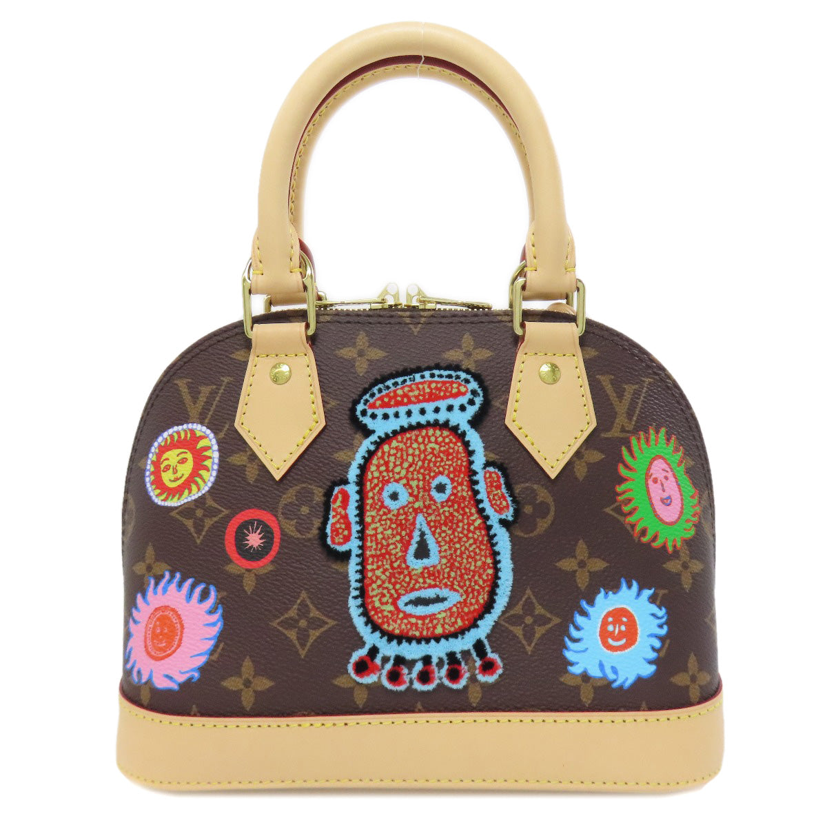 LOUIS VUITTON Handbag M46428 Monogram canvas Brown Alma BB Yayoi Kusama collaboration