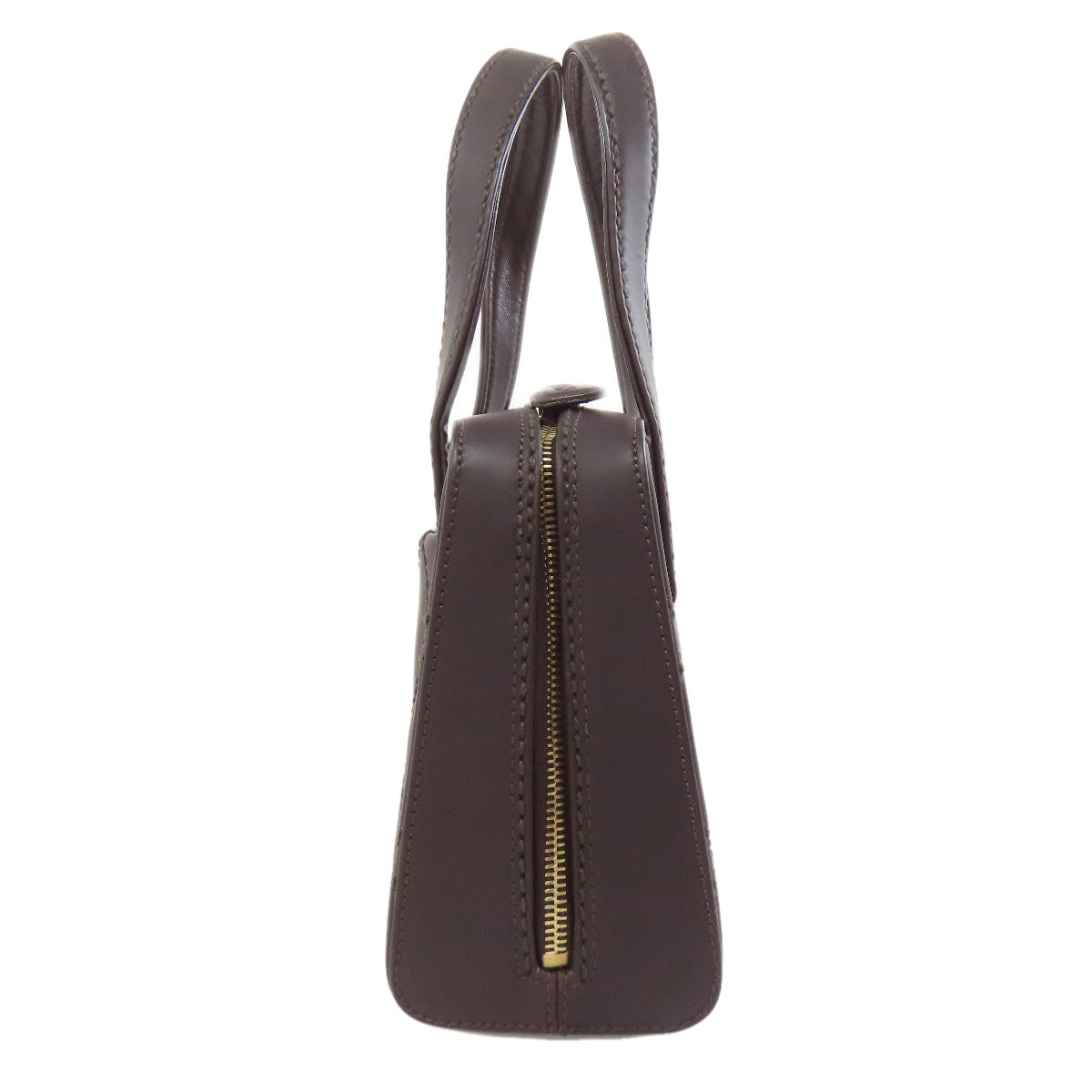 CHANEL Handbag Calfskin Brown COCO Mark Wild Stitch Gold Metal