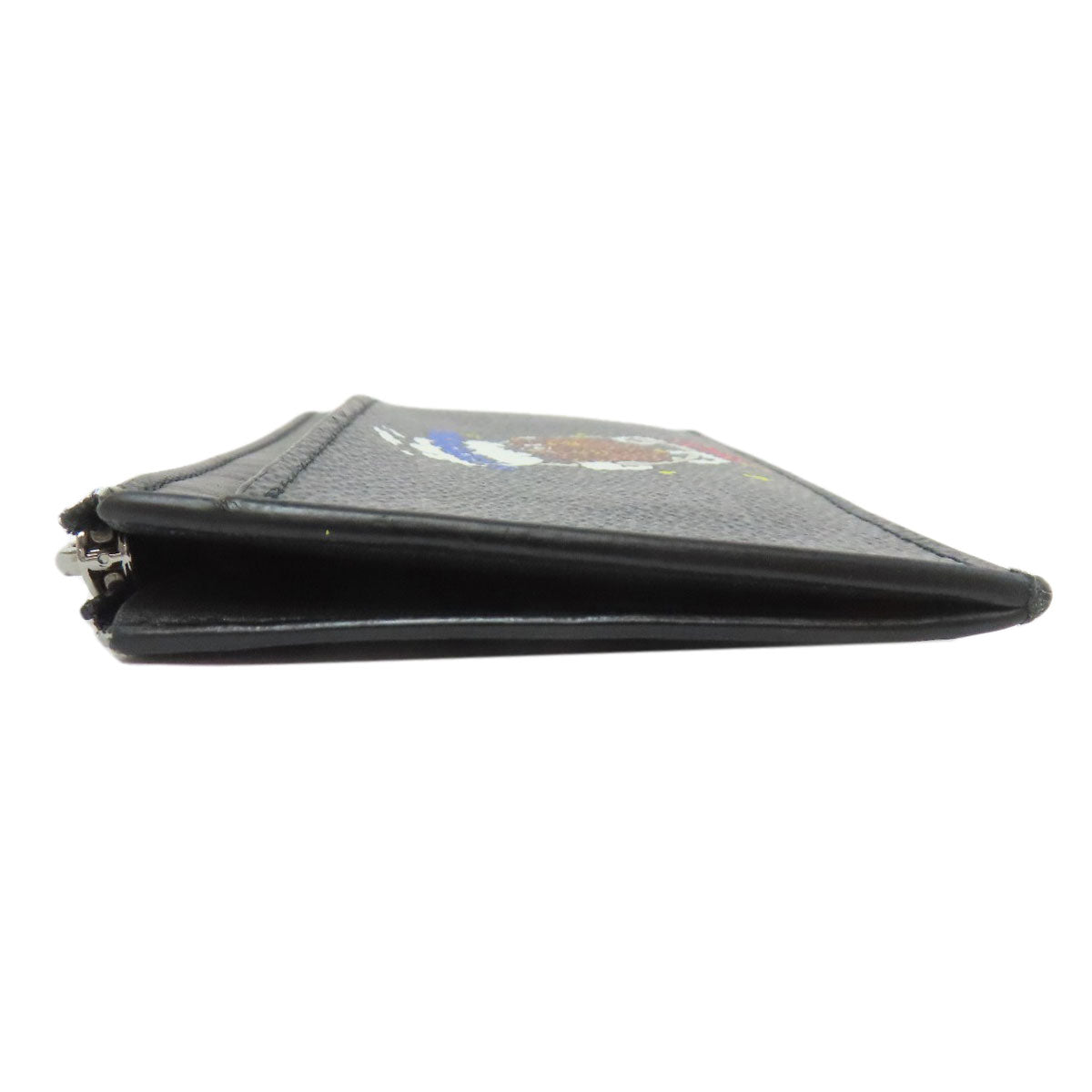 LOUIS VUITTON Coin case M80994 Monogram Eclipse black Zippy Dragonne Trunk Print Women
