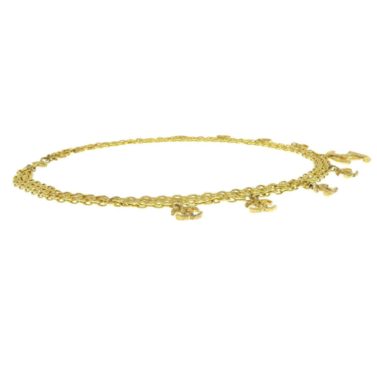 CHANEL belt metallic gold Chain belt Women