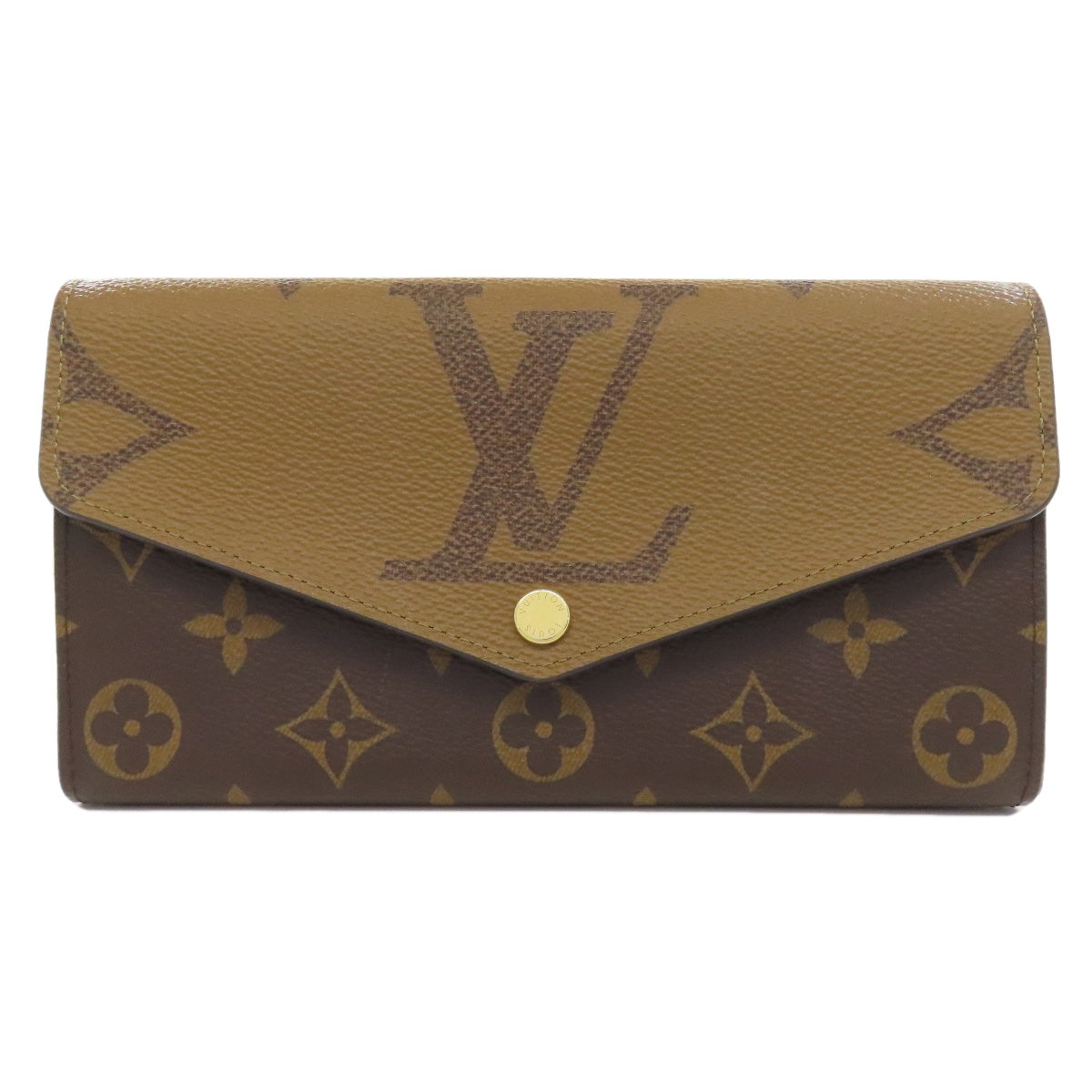 LOUIS VUITTON Long Wallet Purse M80726 Monogram reverse Brown Portefeuille Sara Women