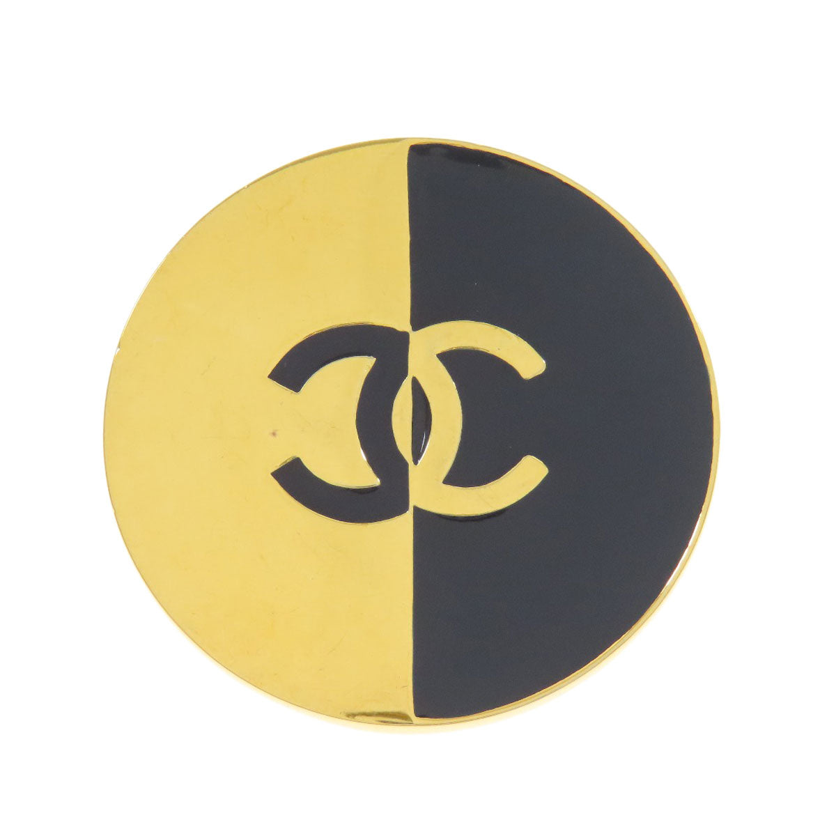 CHANEL Brooch metallic gold COCO Mark Women