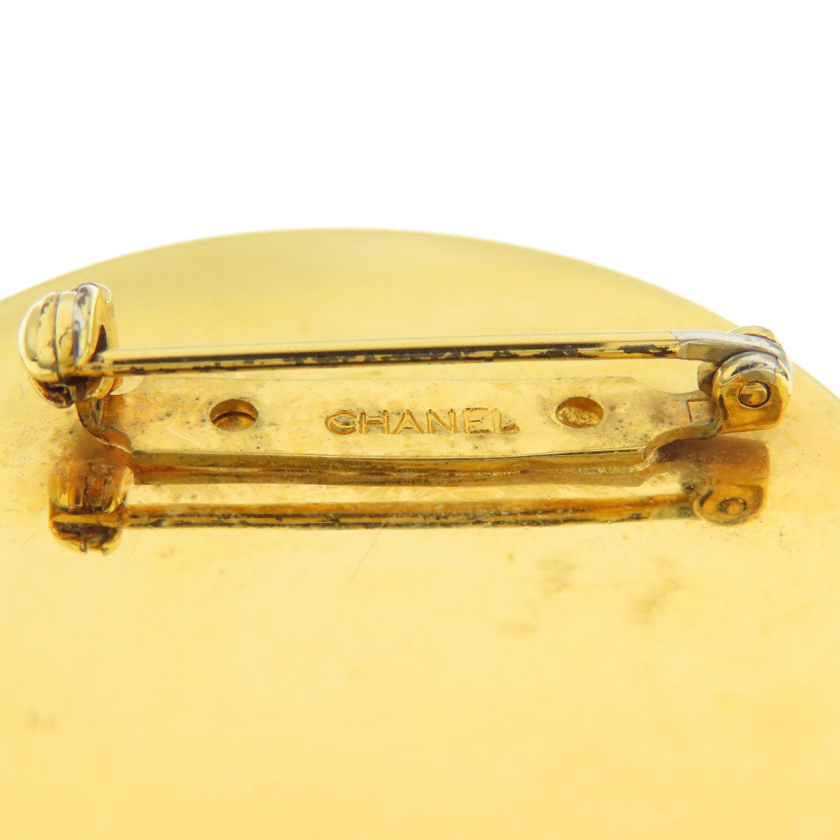 CHANEL Brooch metallic gold COCO Mark Women