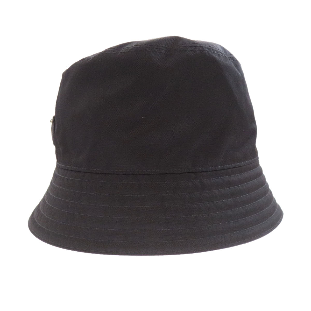 PRADA hat Nylon black logoMetal Baguette Hat S