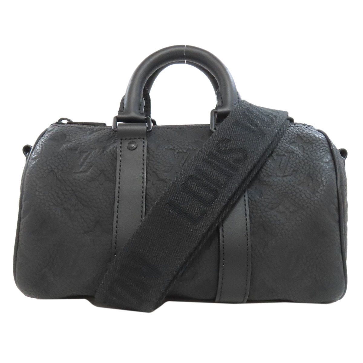 LOUIS VUITTON Handbag M20900 Taurillon Clemence Leather black Keepall ・bandouliere 25