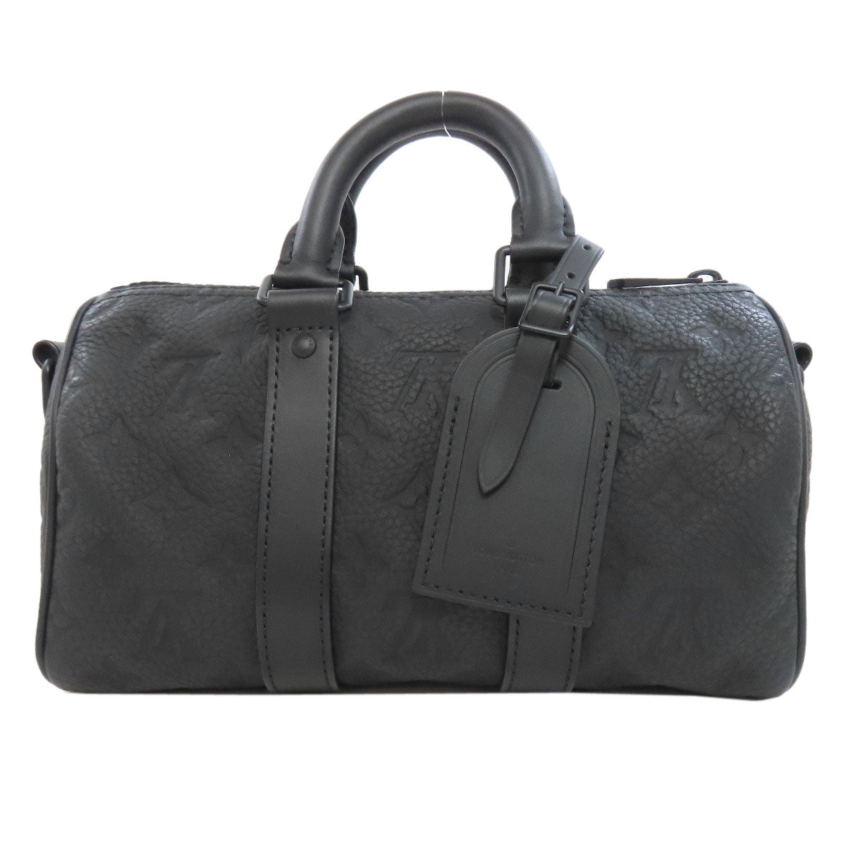 LOUIS VUITTON Handbag M20900 Taurillon Clemence Leather black Keepall ・bandouliere 25