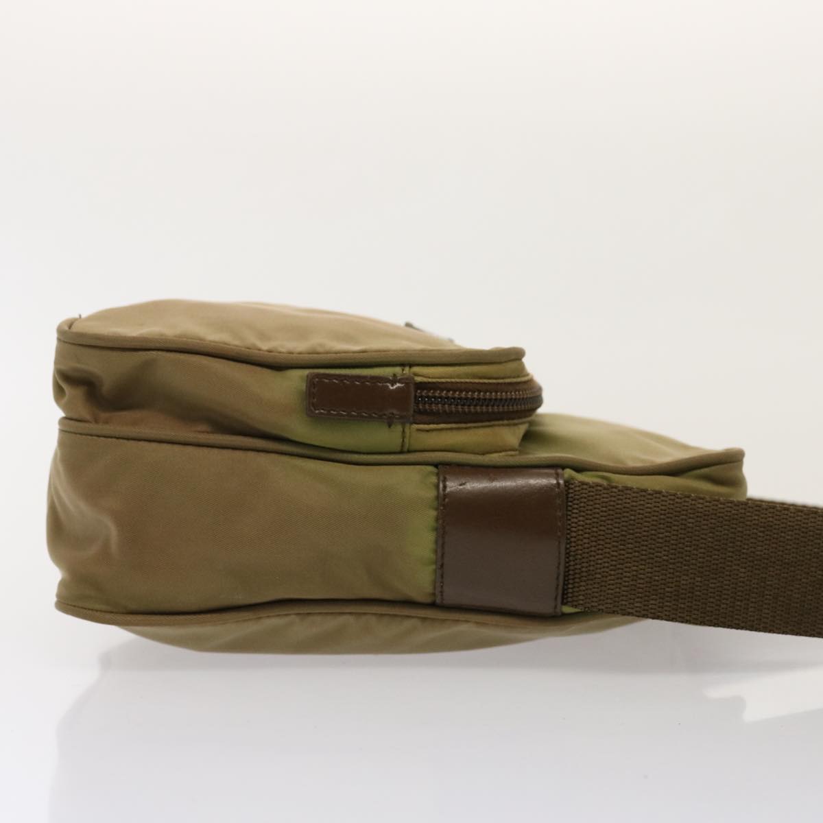 PRADA Shoulder Bag Nylon Khaki Auth 75573