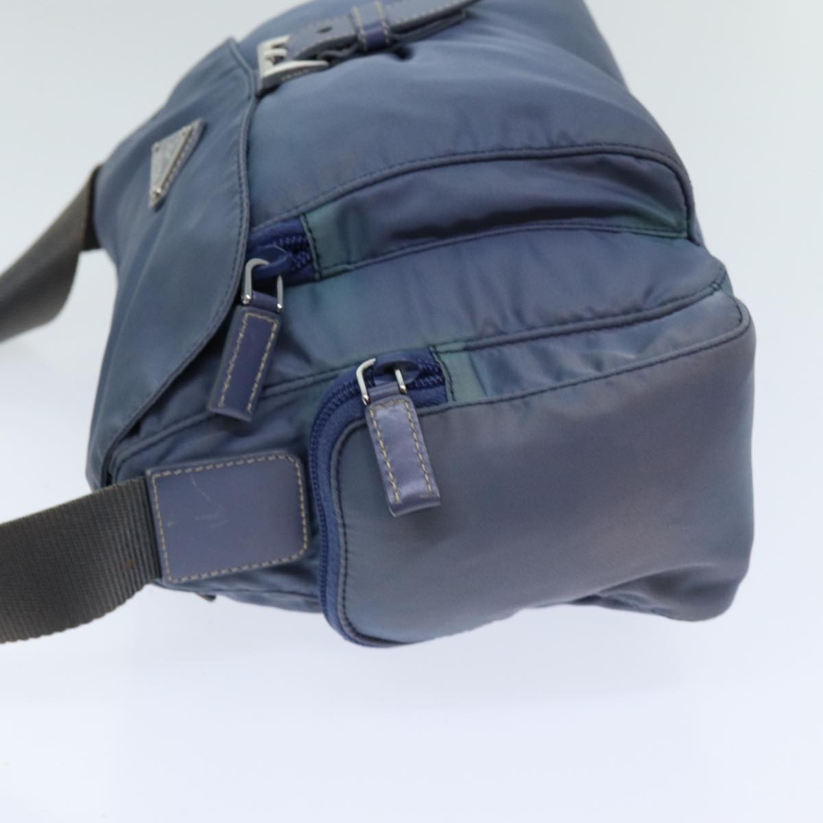PRADA Shoulder Bag Nylon Blue Auth 75575