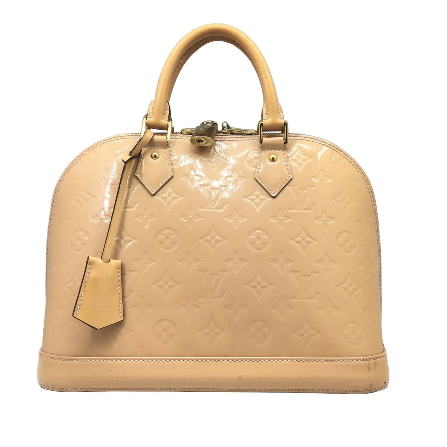 Louis Vuitton Beige Patent leather Alma handbag bag