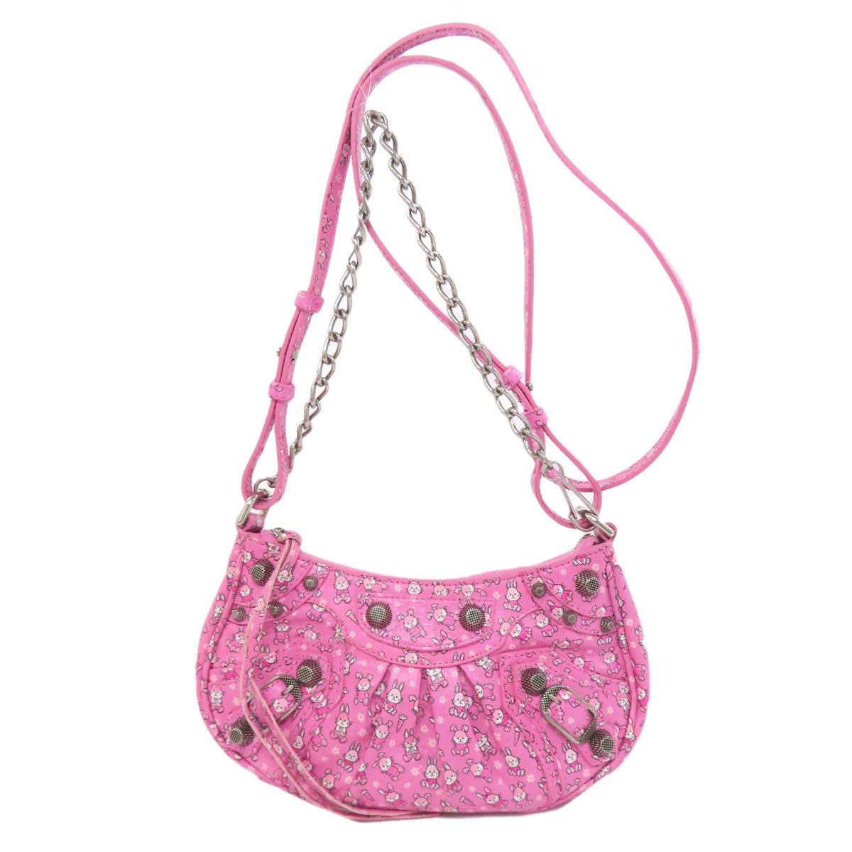 BALENCIAGA Shoulder Bag 695814 Calfskin pink Luca Goal Mini 2WAY Women