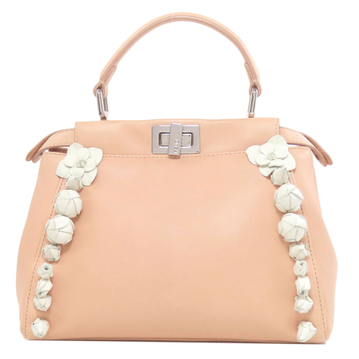 FENDI Handbag Calfskin pink Peekaboo Mini Flower 2WAY