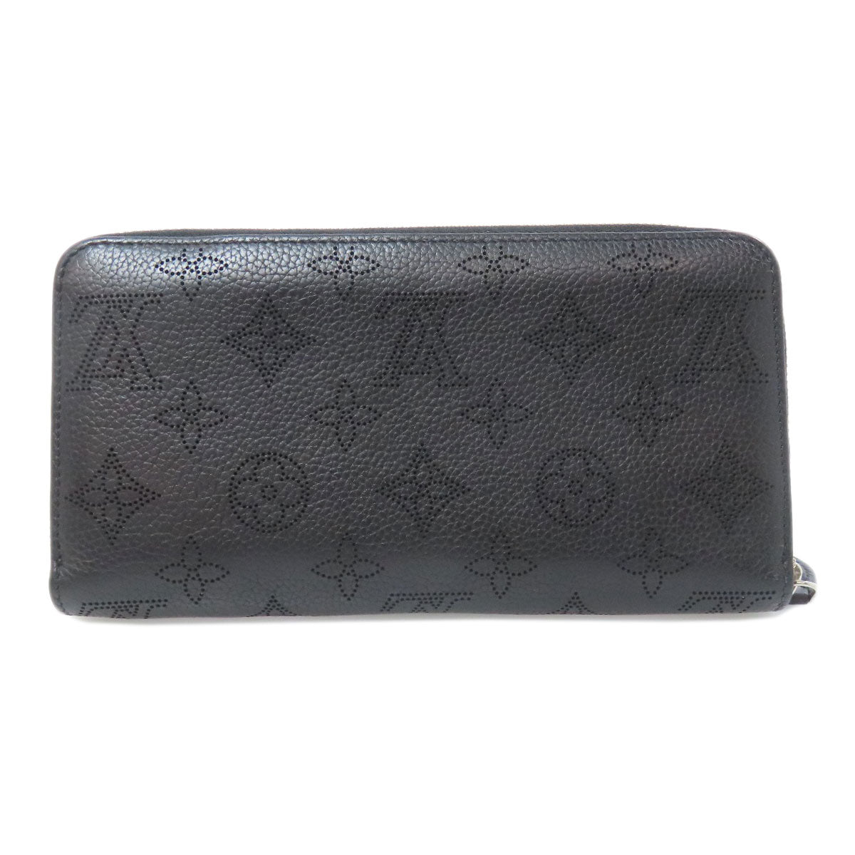 LOUIS VUITTON Long Wallet Purse M61867 Mahina leather black Zippy wallet Women