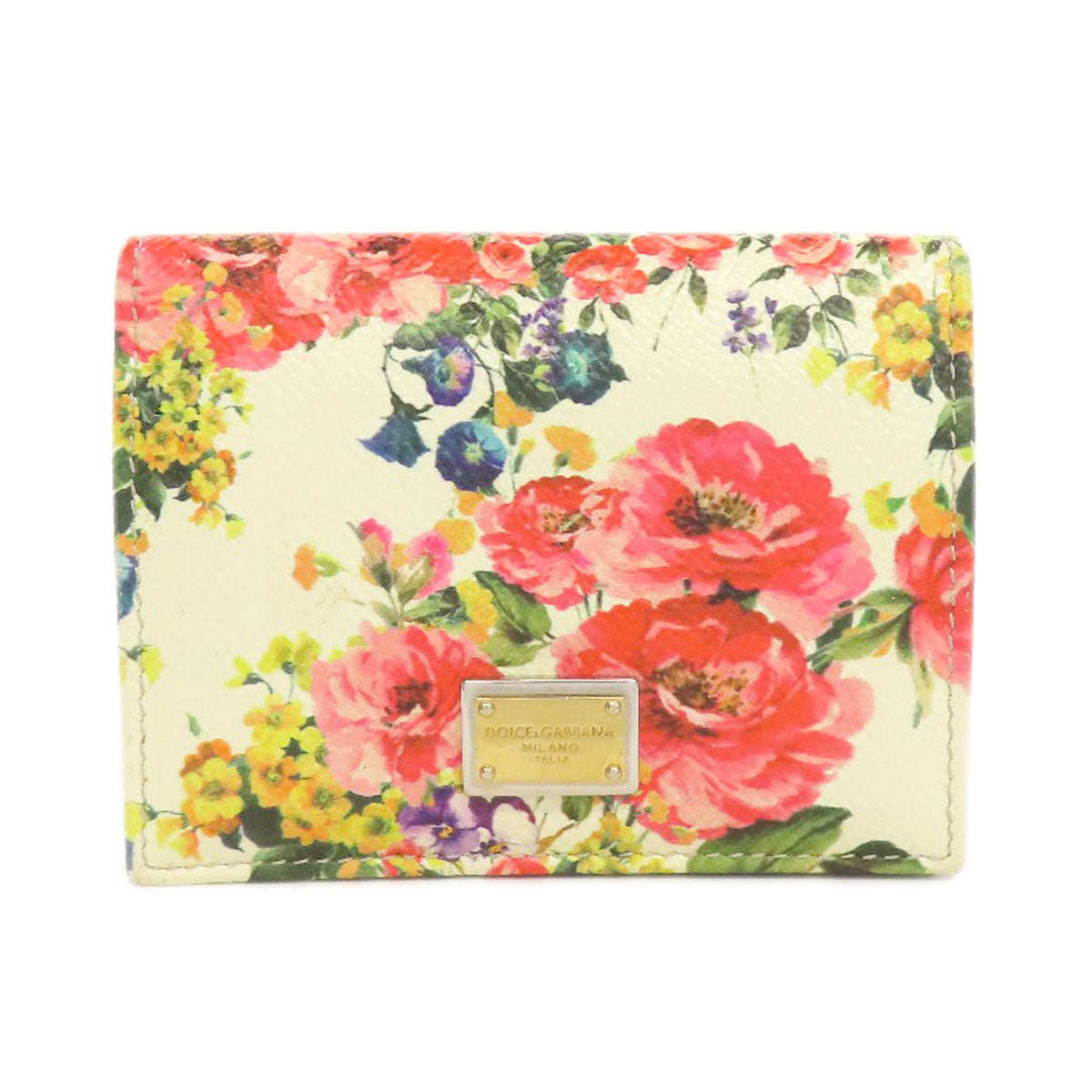 Christian Dior Card Case leather white flour Women