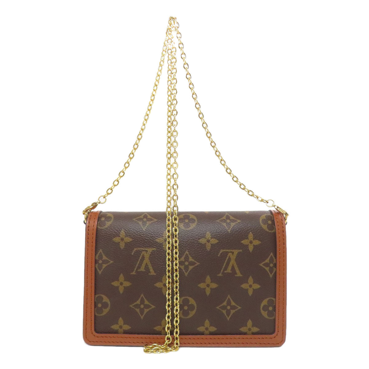 LOUIS VUITTON Shoulder Bag M68746 Monogram reverse Brown Portefeuille Dauphine Women