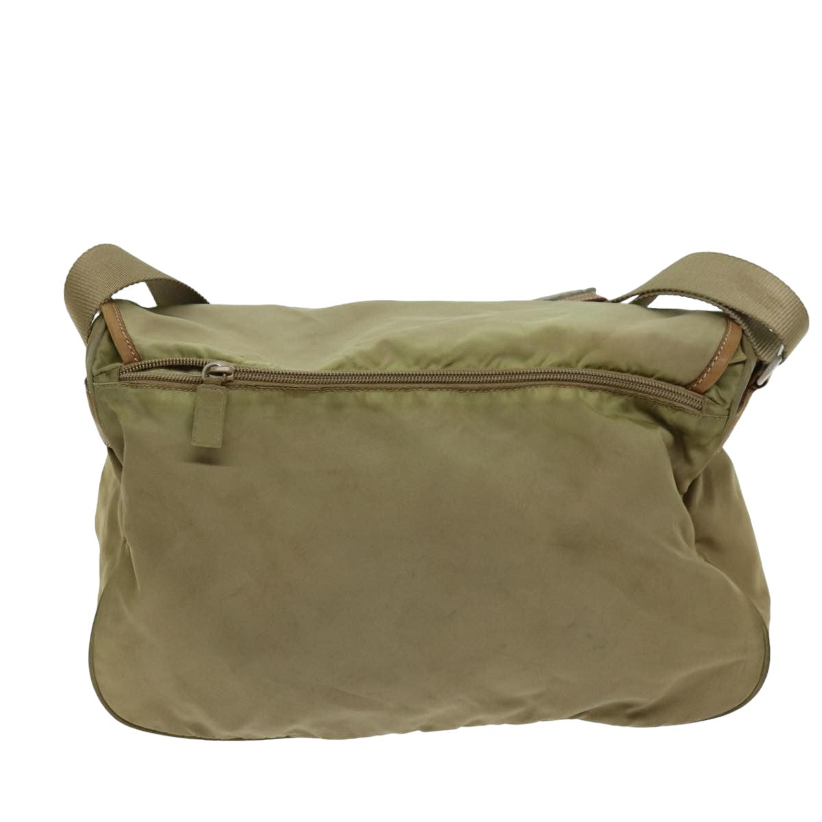 PRADA Shoulder Bag Nylon Beige Auth 75615