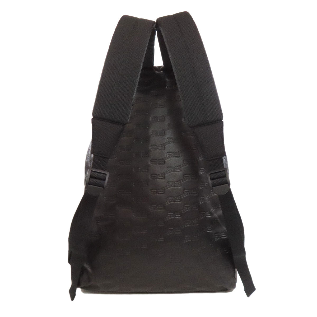 BALENCIAGA Backpack 713044 leather black BB Women