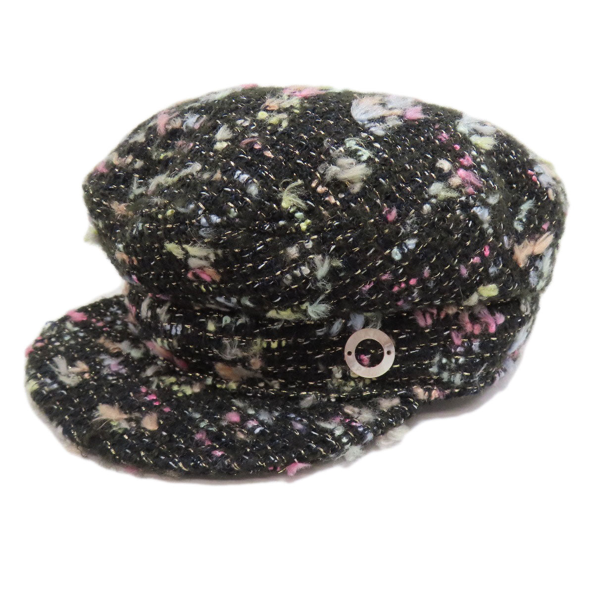CHANEL hat Tweed black Casquette Womenc