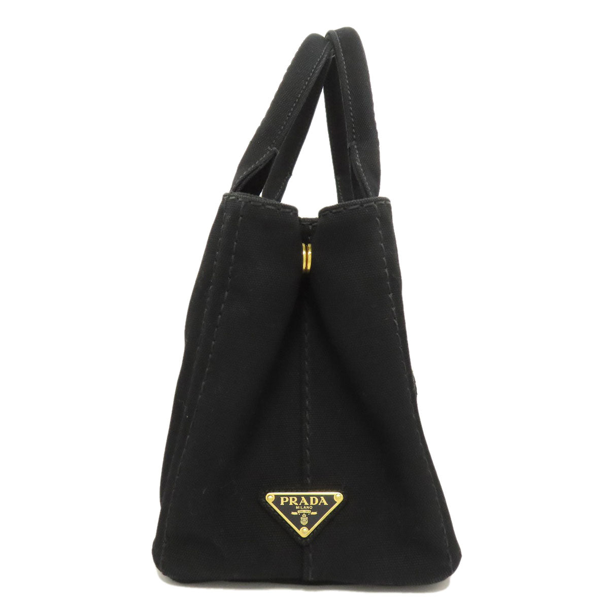 PRADA Handbag canvas black Canapa Mini 2WAY