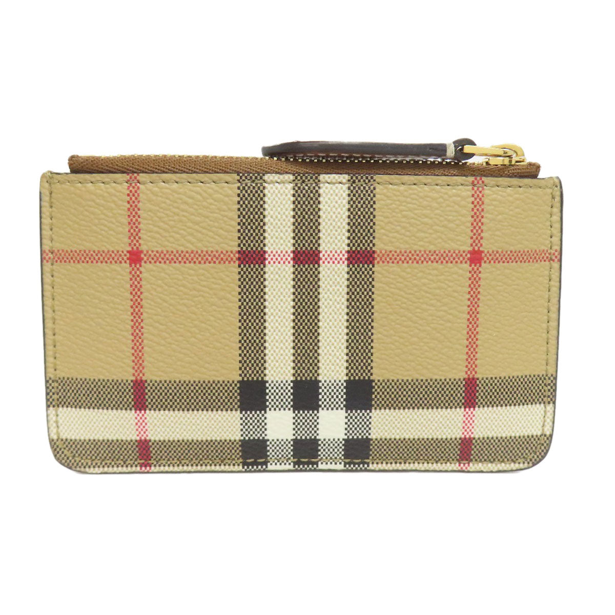 BURBERRY Coin case leather beige Nova Check